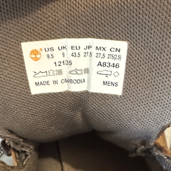 Timberland Men's Dark Brown Hiking Boots Mens size 9.5 - Picture 3 of 5